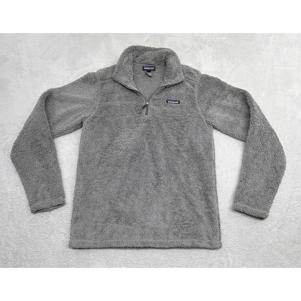 Patagonia Los Gatos 1/4-Zip Fleece Gray Pullover Cozy Soft Warm Woman's Small